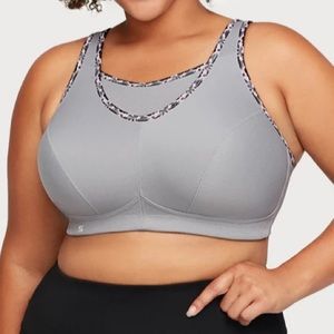 Glamorise Sports bra no bounce camisole US 36F (DDD) 1066 grey